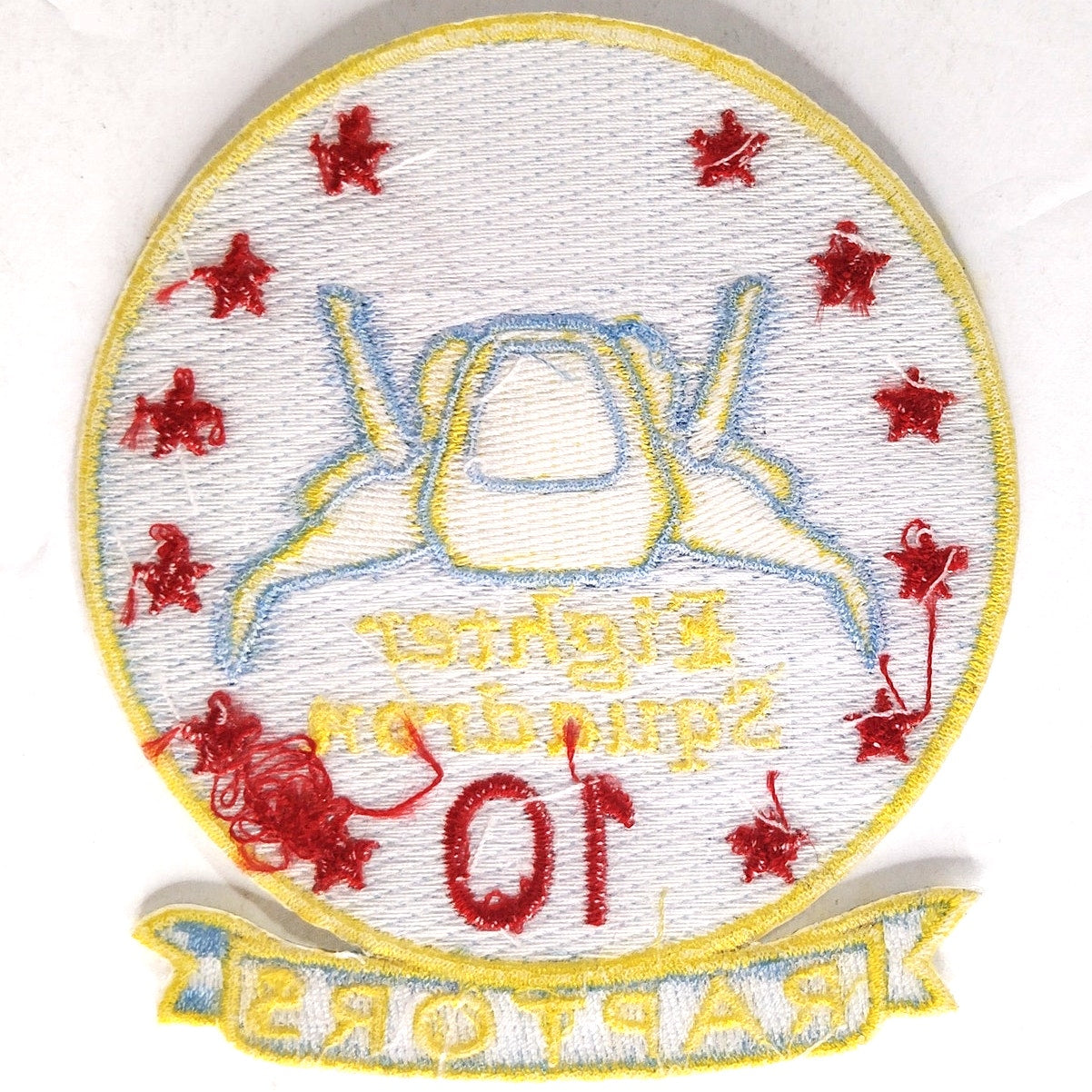 Battlestar Galactica Raptors 10th Fighter Squadron Patch 4" × 3‑1/4" Iron/Sew‑On