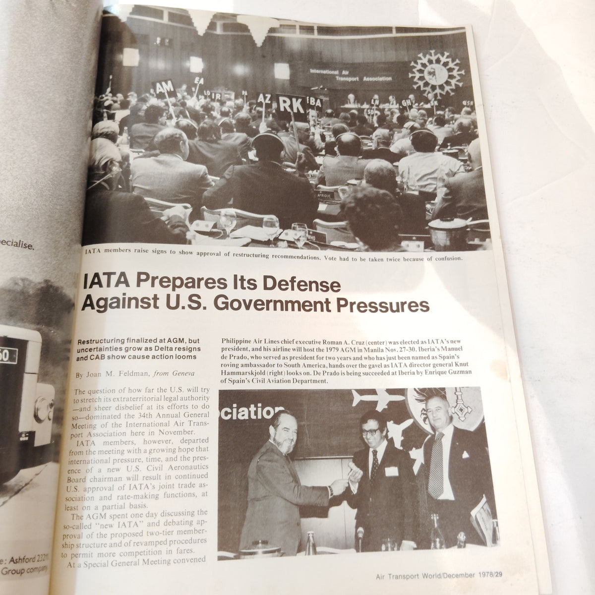 Air Transport World Magazine - December 1978 - Vintage Aviation Publication