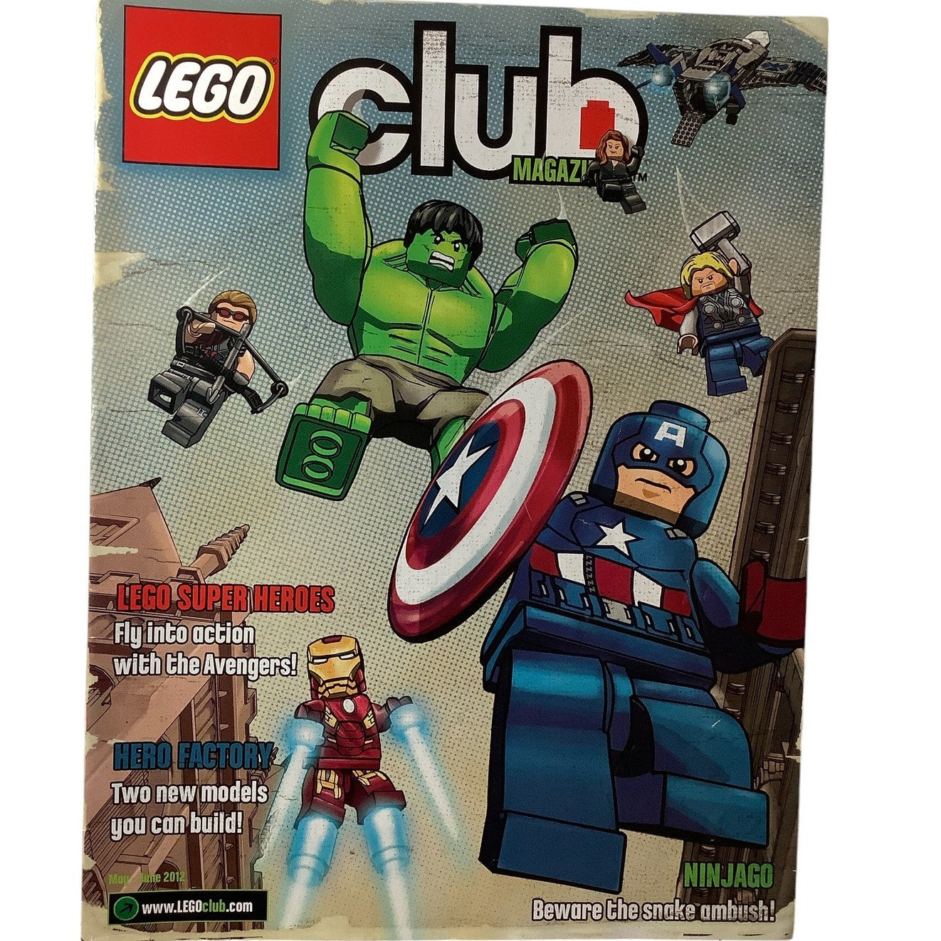 5 x Back Issues Lego Club Magazines, 5  issues from 2008-2013 Pictured