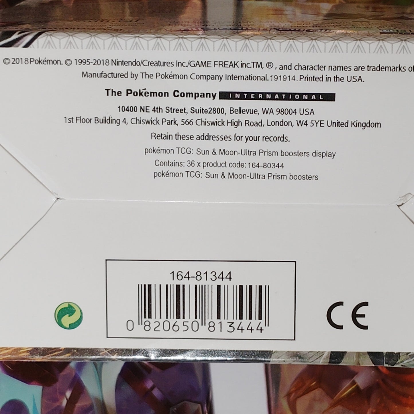 Pokémon - Taiwan Version, Sun & Moon Ultra Prism Booster, EN, Sealed, 10 Cards +