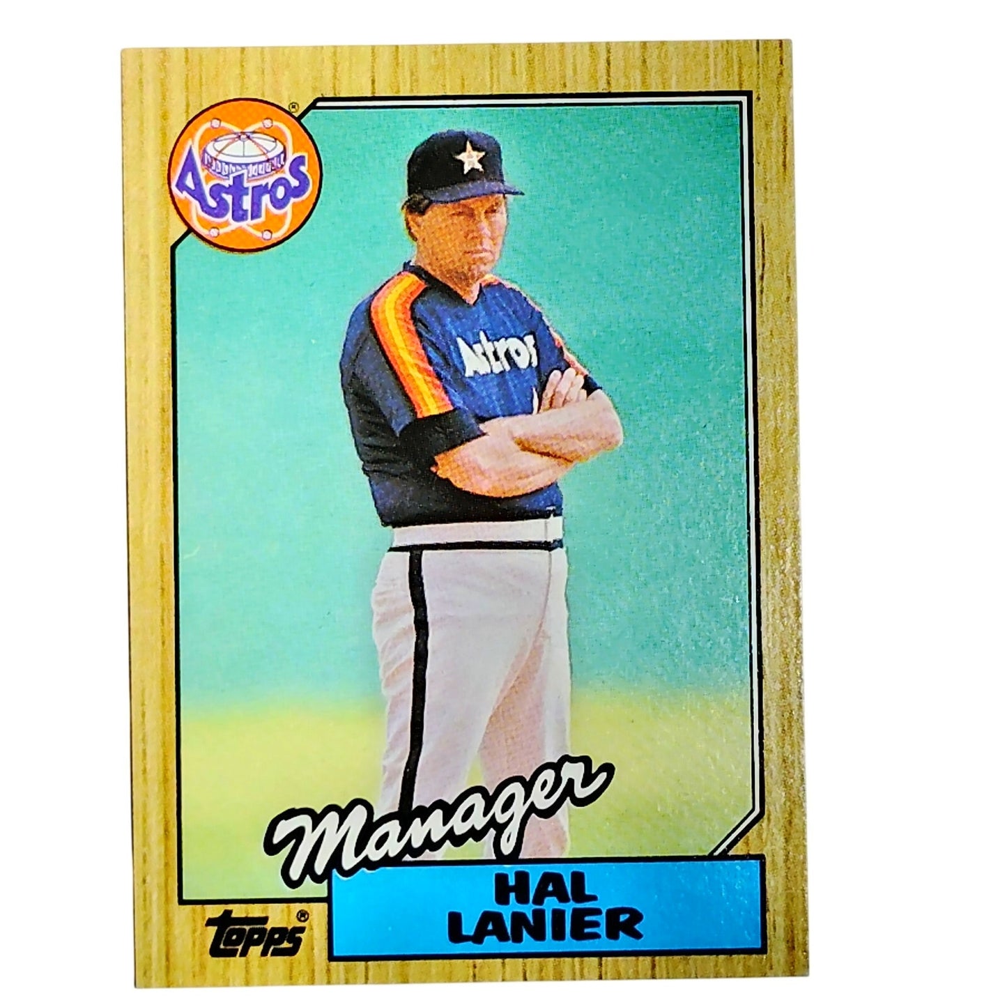 1987 Topps #343 Hal Lanier Houston Astros Manager - VG/EX