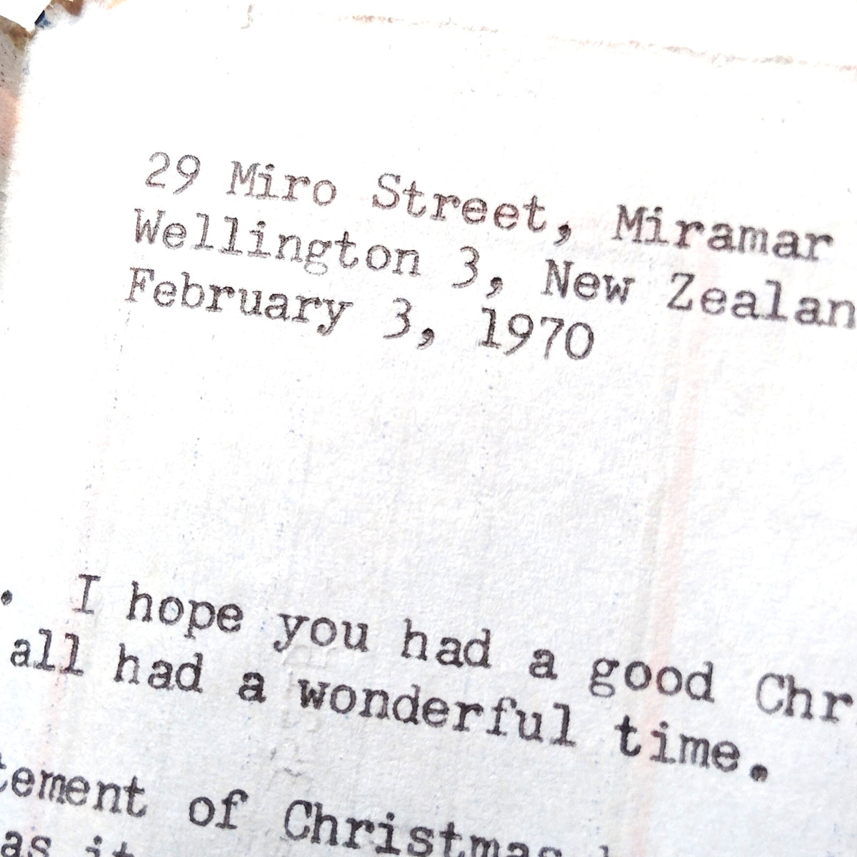 1970 New Zealand Aerogramme to USA w/ Original Letter, 8c Wellington Stamp