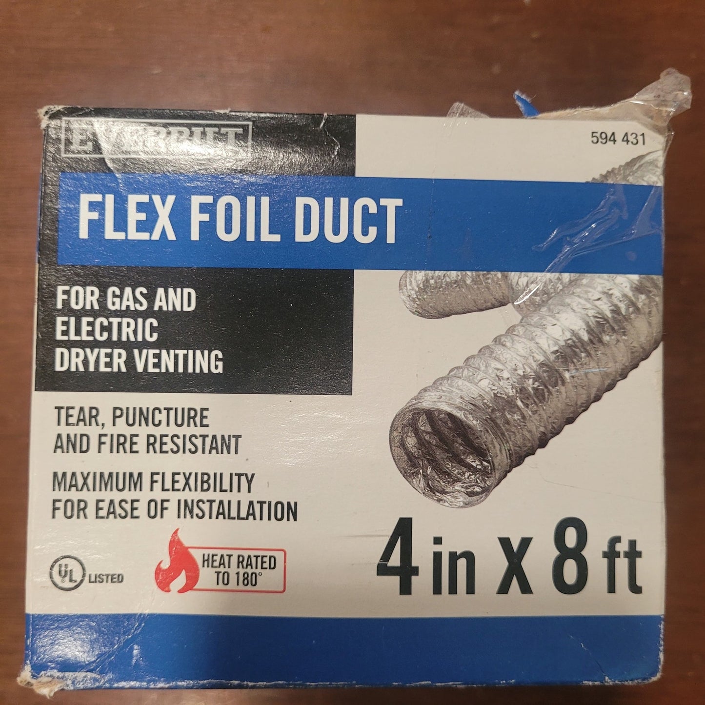 Everbilt 4" × 8 Ft Flexible Aluminum Dryer Vent Duct – HVAC Exhaust Hose