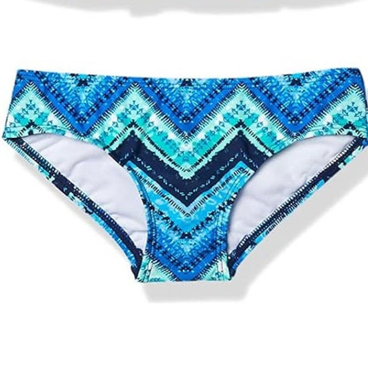Kanu Surf Girls' Alania Beach Sport Swimsuit Bottoms, Kirsten Blue Chevron, 10