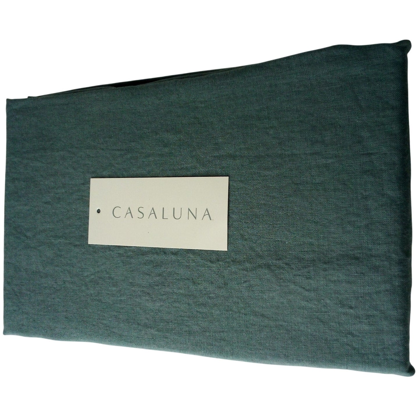 Casaluna Linen Body Pillow Cover – Light Teal, 100% Linen, Zippered, 52" x 20"