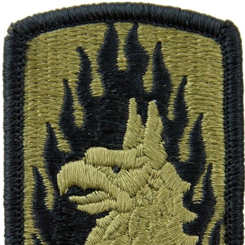 US Army 12th Aviation Brigade SSI Patch Subdued Bagby Green Hook Back 3" × 2"