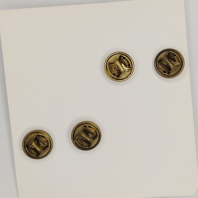 Pair USMC Master Gunnery Sergeant E‑9 Subdued Metal Rank Insignia 7/8" × 1‑1/2"