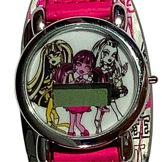 Monster High Girl's Wristwatch, Deco Leather Band, Non-Operable