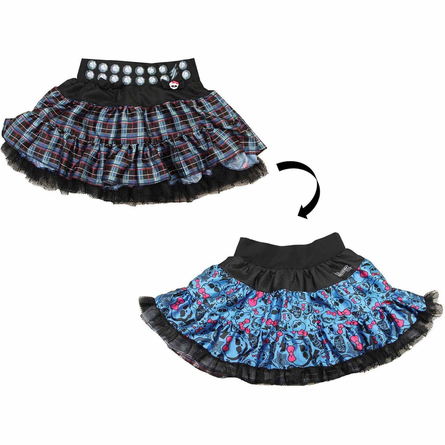 Blue and Black Monster High Pettiskirt Reversible Child 6+ Costume (6-10 Yrs)