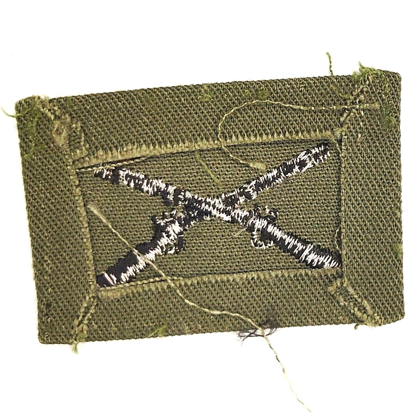 US Army Infantry Branch Patch Subdued ODG 2‑3/4" × 2" BDU Sew‑On Vintage