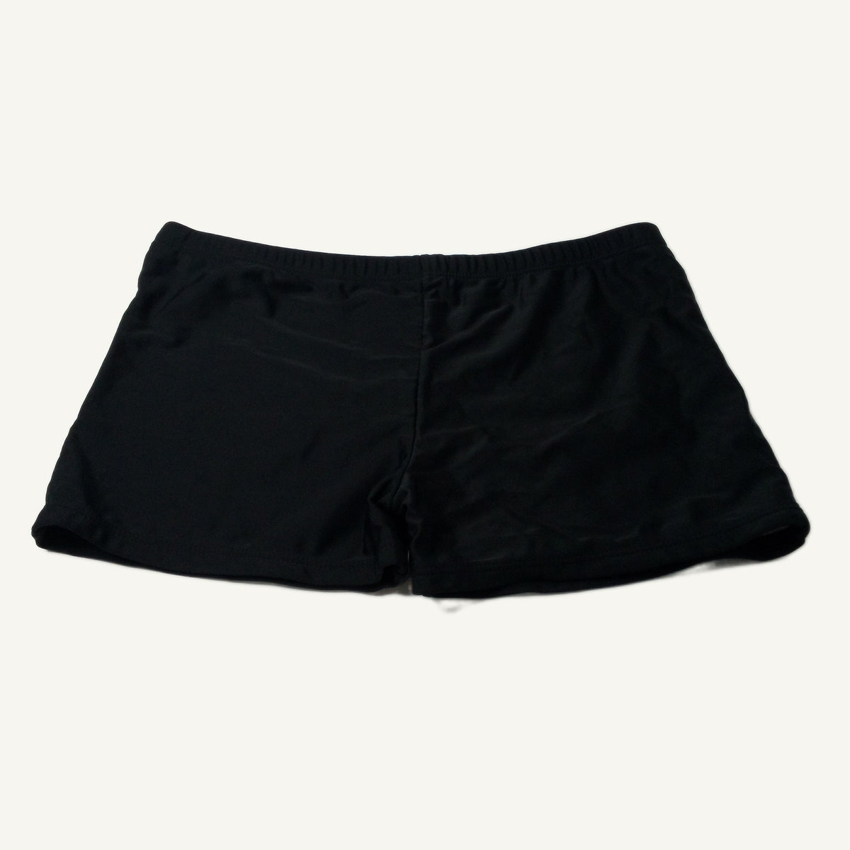 Black Swim Shorts Mesh Lined Elastic Waist Size L Polyamide Beach Trunks