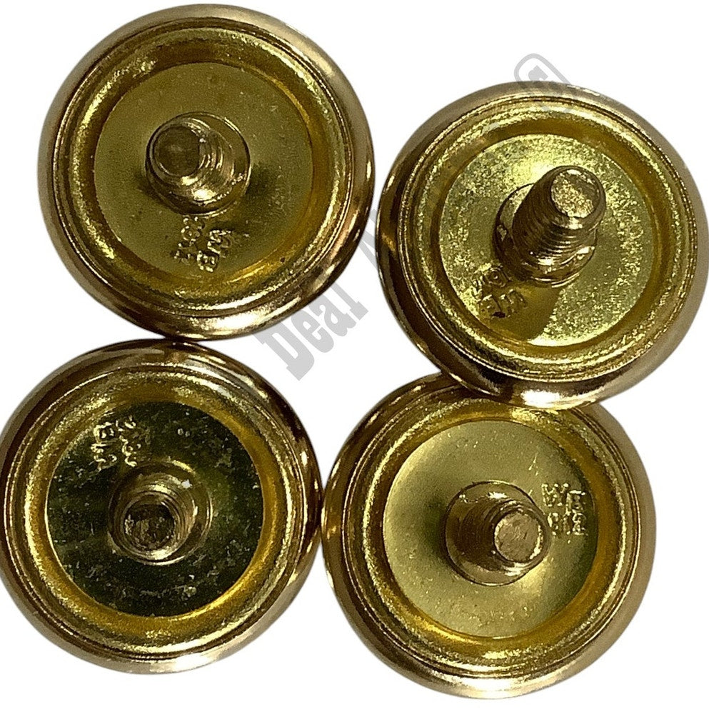 4-PK Waterbury  Brass WWII Era Essayons Corps Screw-On Buttons, 5/8"