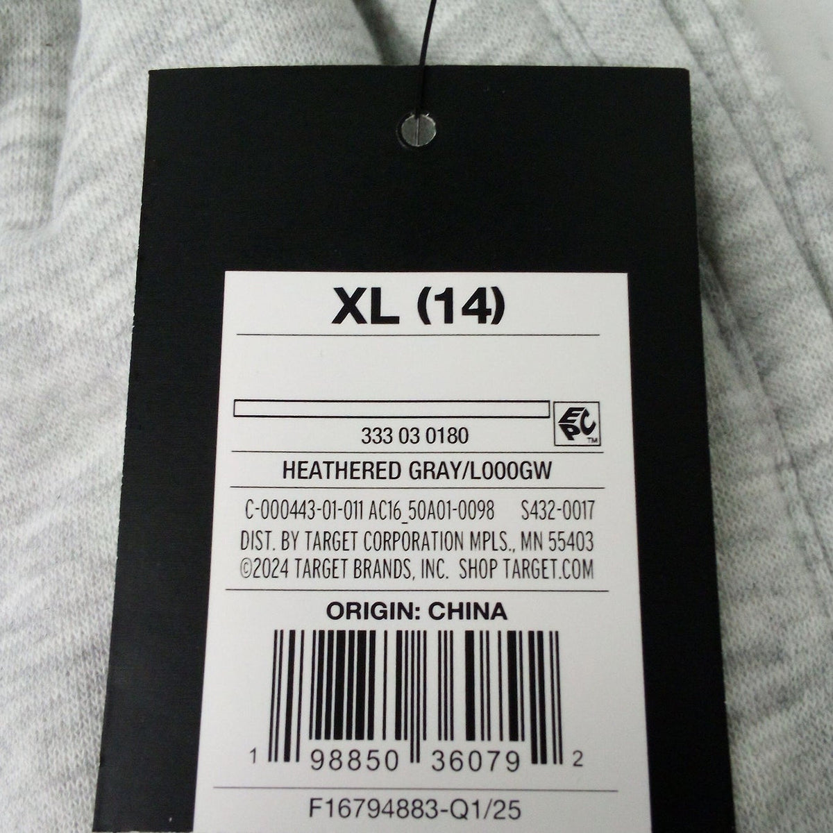 Art Class Girls Heathered Gray Fleece Drawstring Shorts XL 14 New