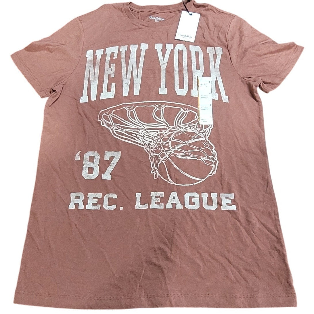 Men's Short Sleeve Crewneck Graphic T-Shirt - Goodfellow & Co Cinnamon - Small