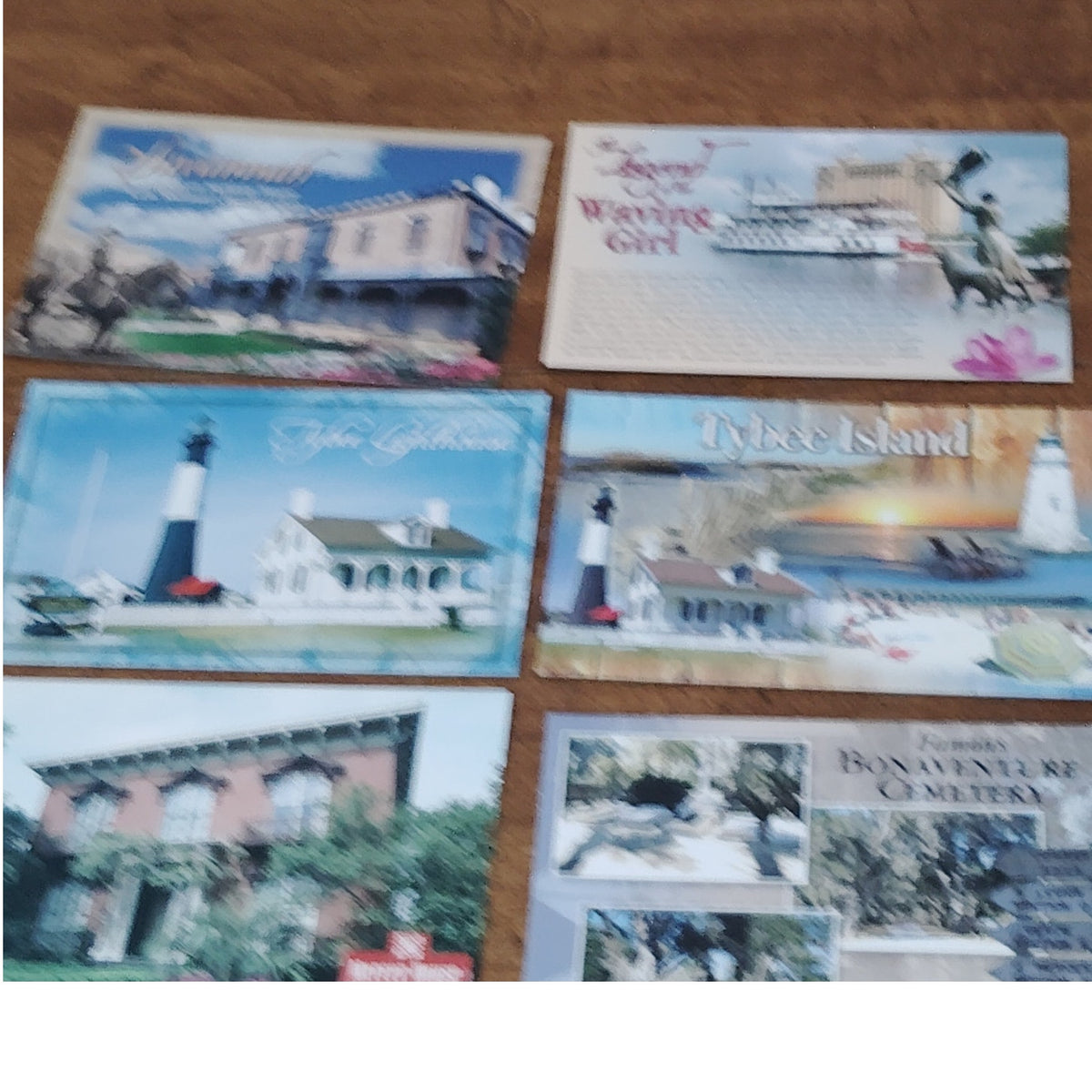 Vintage Georgia Postcards Ephemera- Savannah, Tybee Island, Bonaventure Cemetery