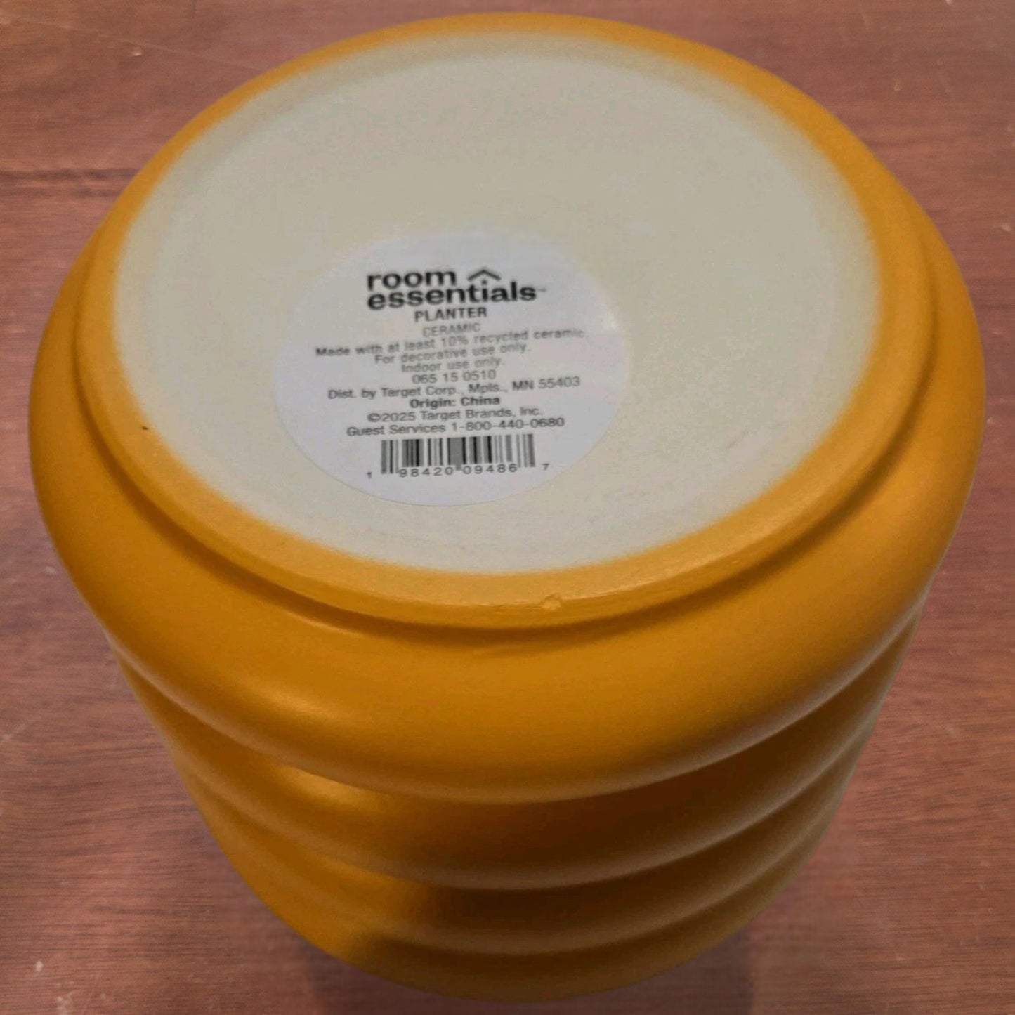 1 CS of 6 Small Bubble Ceramic Pastel Orange Planters 5" Diameter Plugged Drains