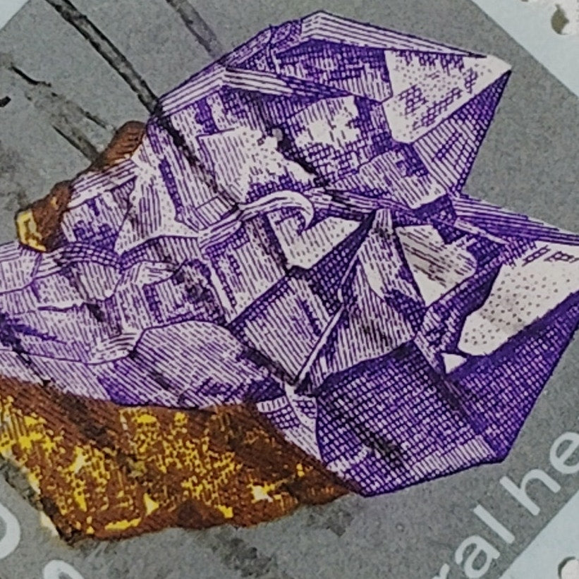 1974 US Postage Stamp Scott #1540 10c Mineral Heritage Amethyst Used Canceled