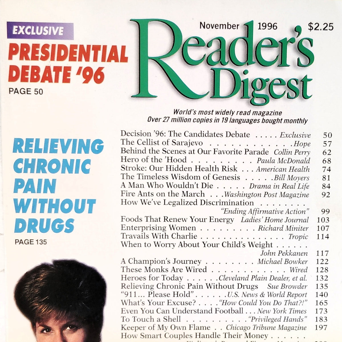 Reader's Digest November 1996 Presidential Debate '96 Clinton Dole Magazine
