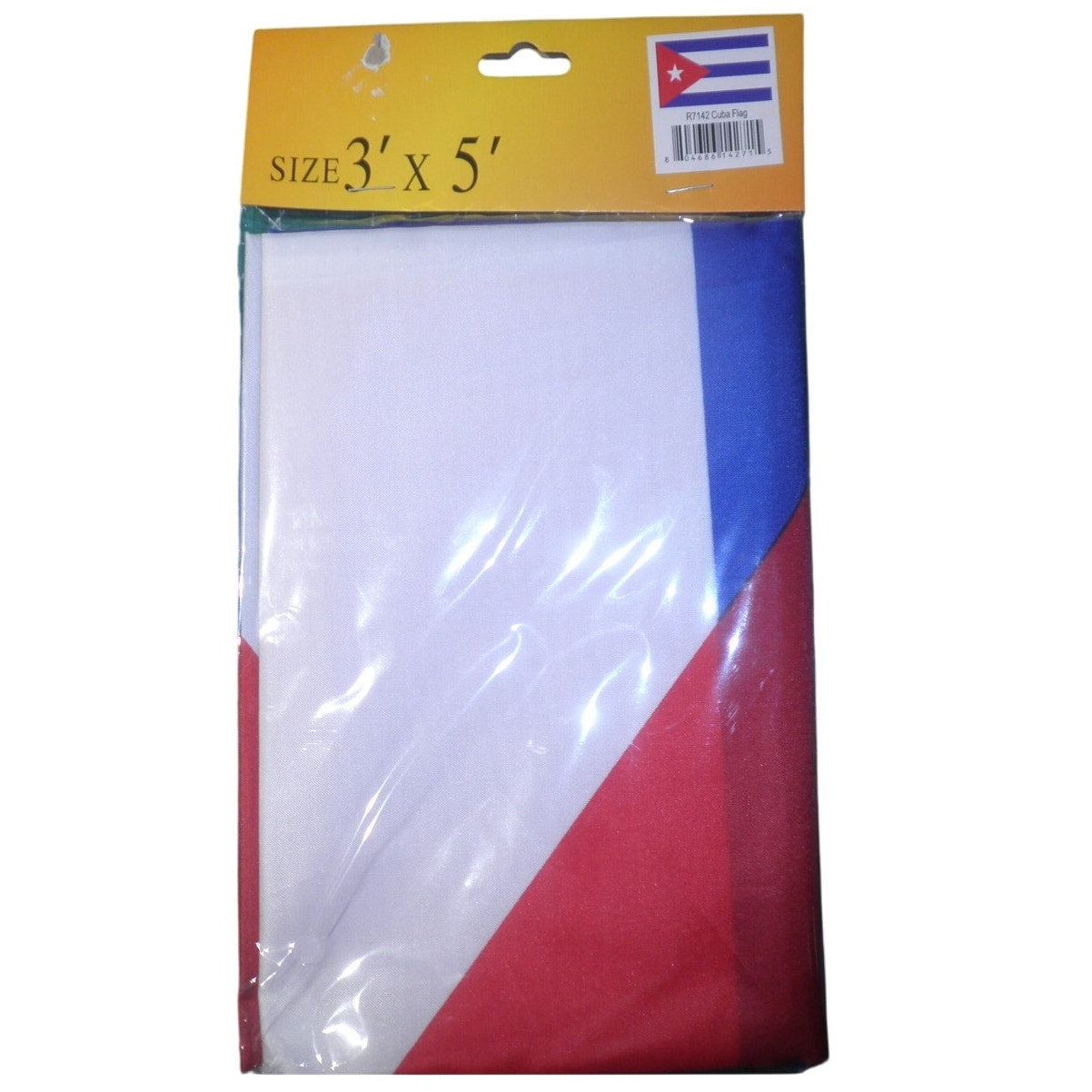 Cuba Flag, 3' x 5'  68D Poly Flag / Banner, La Estrella Solitaria