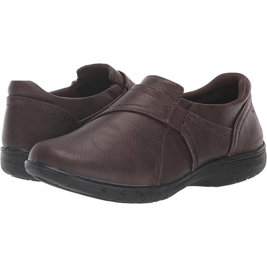 Easy Street Women’s Ariah Sneakers/Flats – Brown/Gore, Size 6M, Style: 31-9846