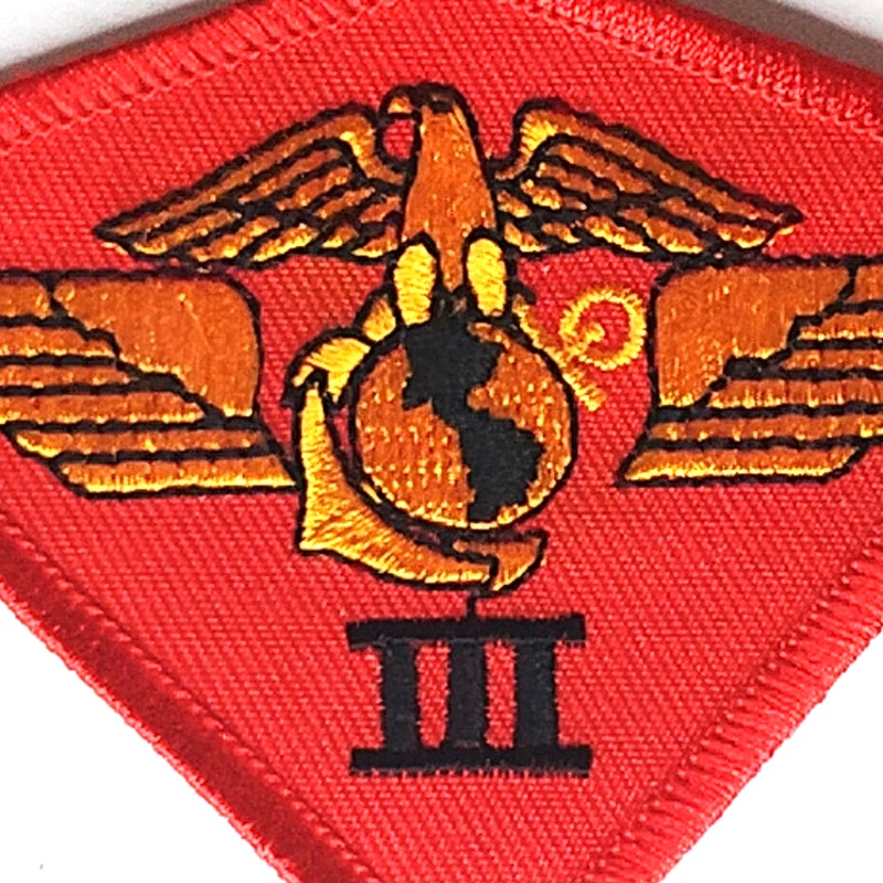 USMC 3rd Marine Aircraft Wing Patch Red Diamond 3‑3/4" × 2‑3/4"