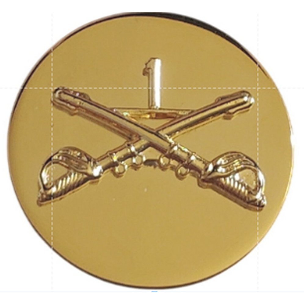 U.S. Army Enlisted Collar Disc Set Cavalry 1st Regiment Novelty Lapel Pins 1"D