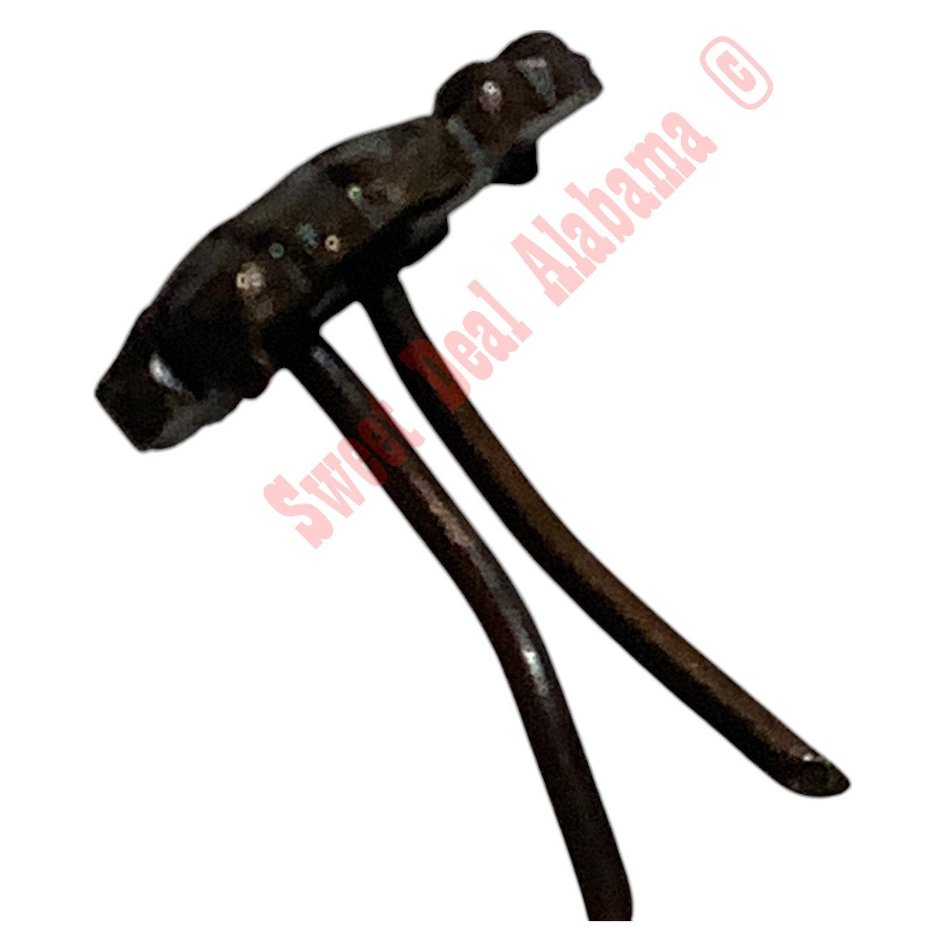 Ribbon Attachment Device: Bronze Oak Leaf Single - 5/16"H x 1/16"W