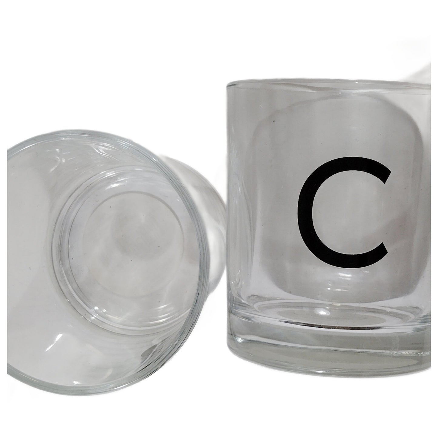 2 Modern Expressions High Ball Glasses – Monogram “C”, 8.5 fl. oz. Each
