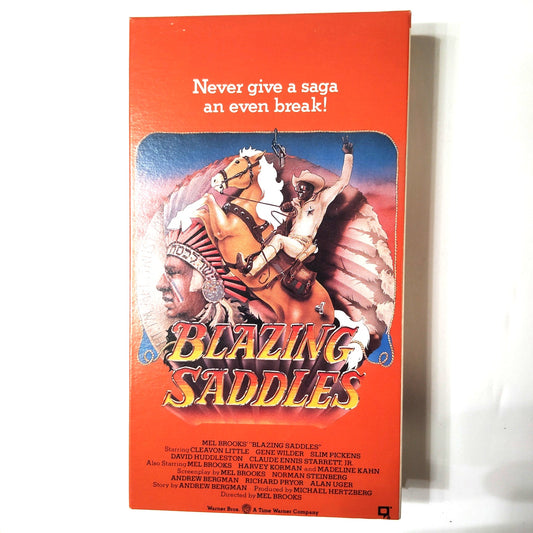 Blazing Saddles VHS 1974 Mel Brooks Cleavon Little Gene Wilder Classic Comedy