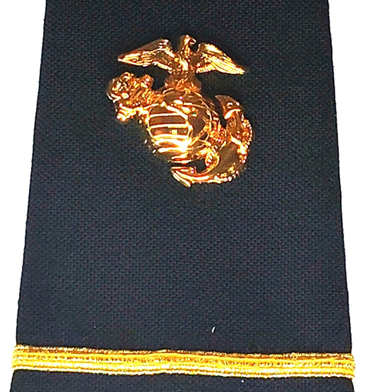 Vintage NROTC Marine Option Midshipman 1st Class Shoulder Boards 2‑1/4" × 4‑1/4"