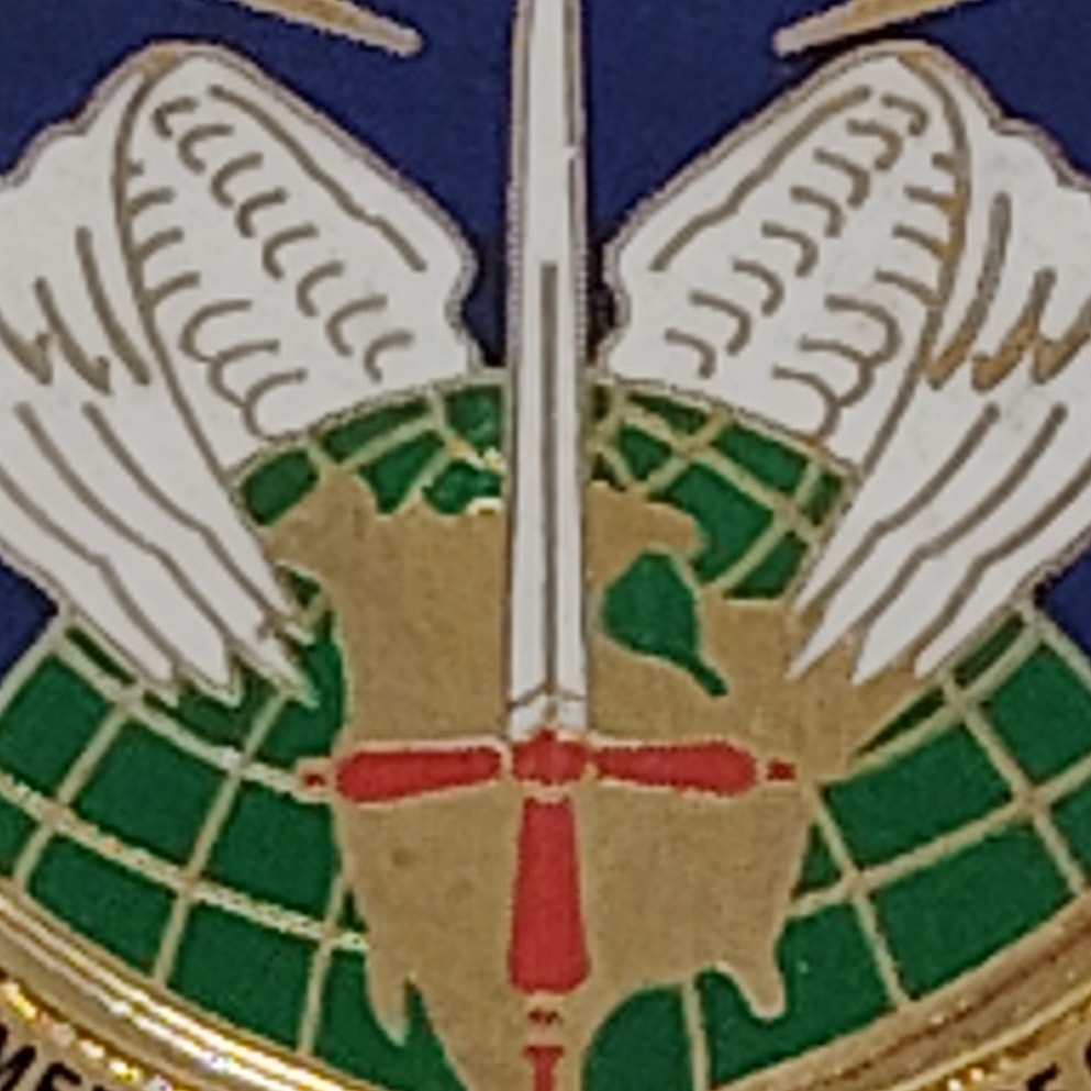 NORAD Command Shield Novelty Hat/Lapel/Brooch Pin, Enamel Metal Butterfly Clutch
