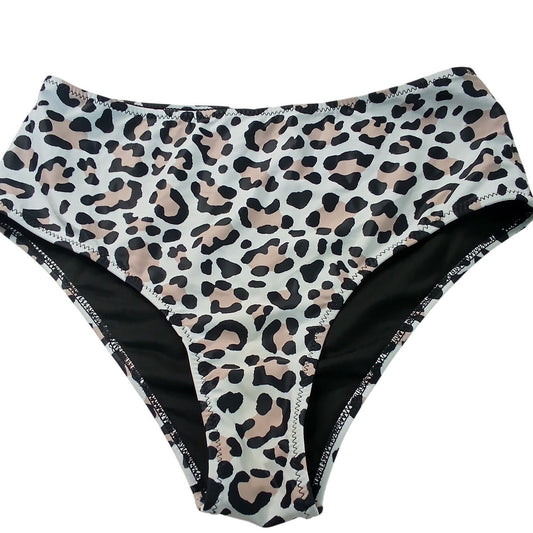 Beachsissi Leopard Print High Waisted Bikini Bottoms Women’s Swim Medium
