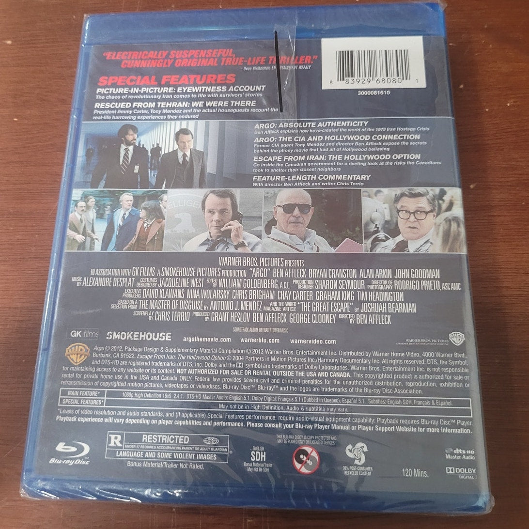 Argo Blu-ray + DVD Thriller Drama Movie Ben Affleck Bryan Cranston Alan Arkin