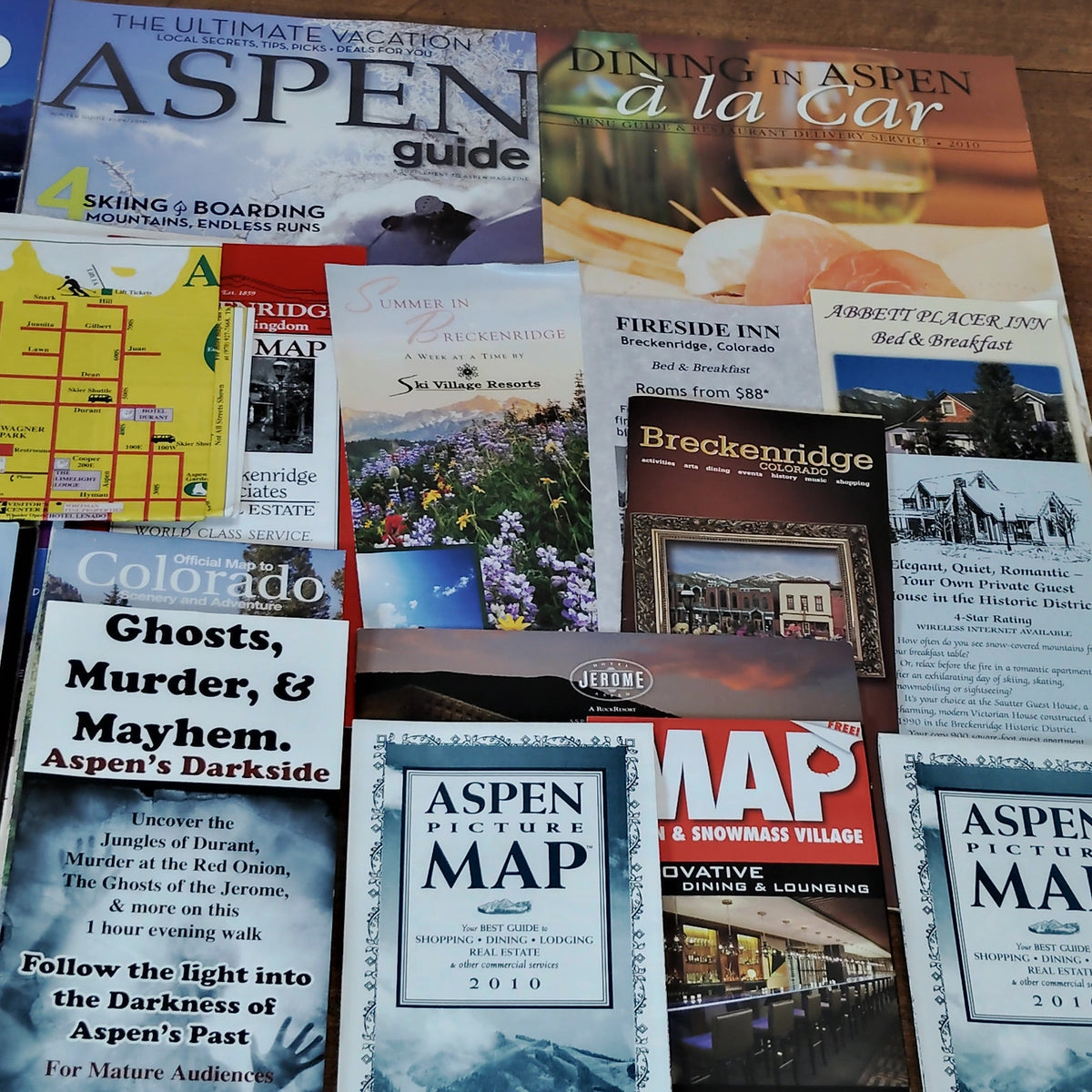 Colorado Vacation Ephemera Lot - Aspen & Breckenridge Travel Guides 2010