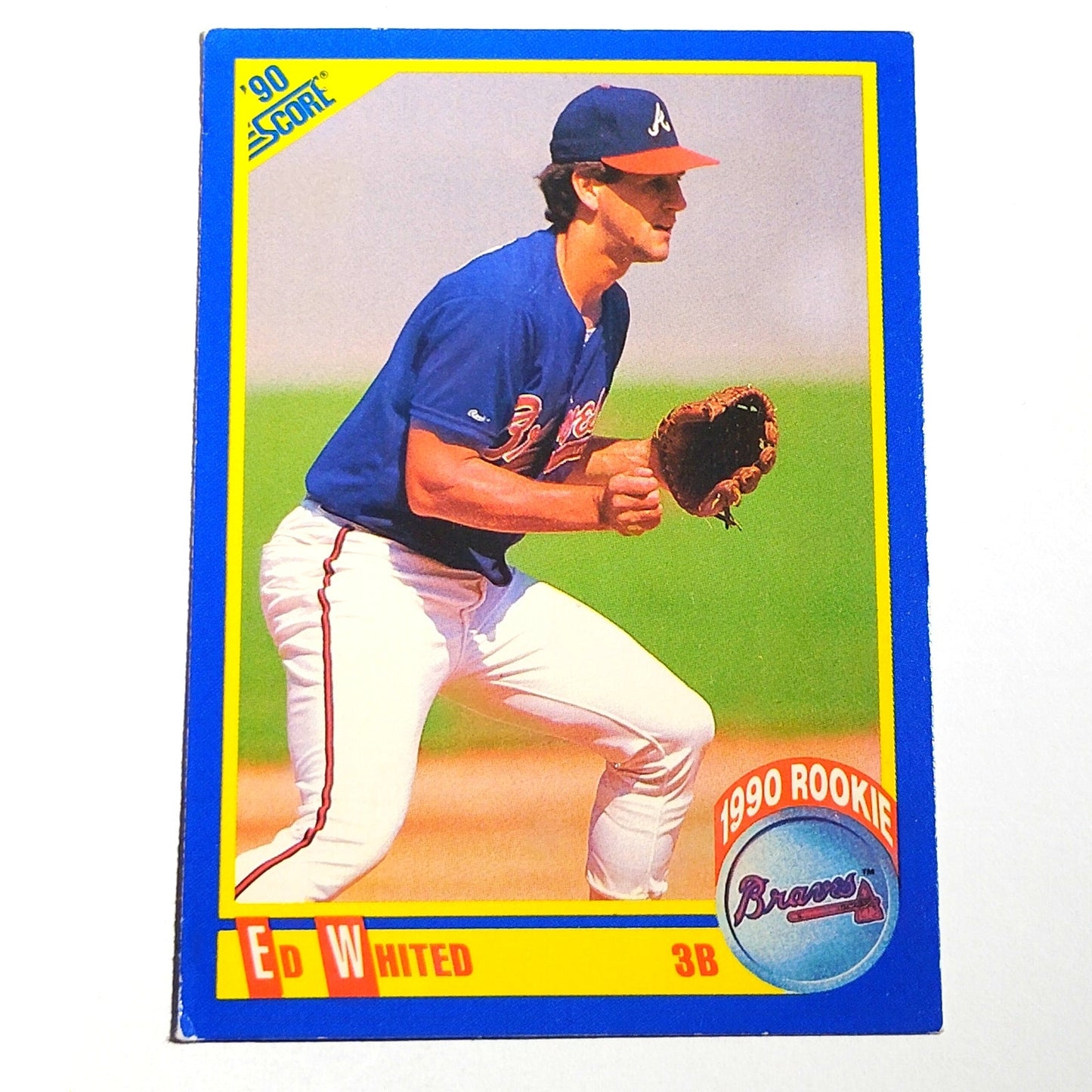 1990 Score Ed Whited RC #644 Atlanta Braves Outfielder Rookie MLB Baseball EX