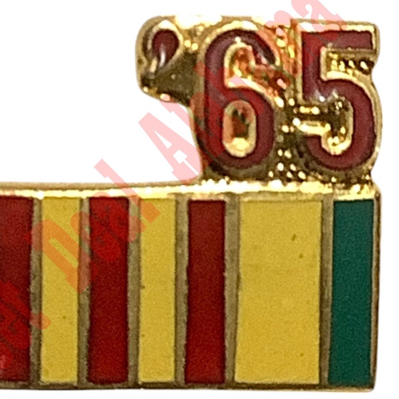 1965 Vietnam Service Ribbon- Hat, Lapel or Tie Pin 9/16"H x 7/8"W