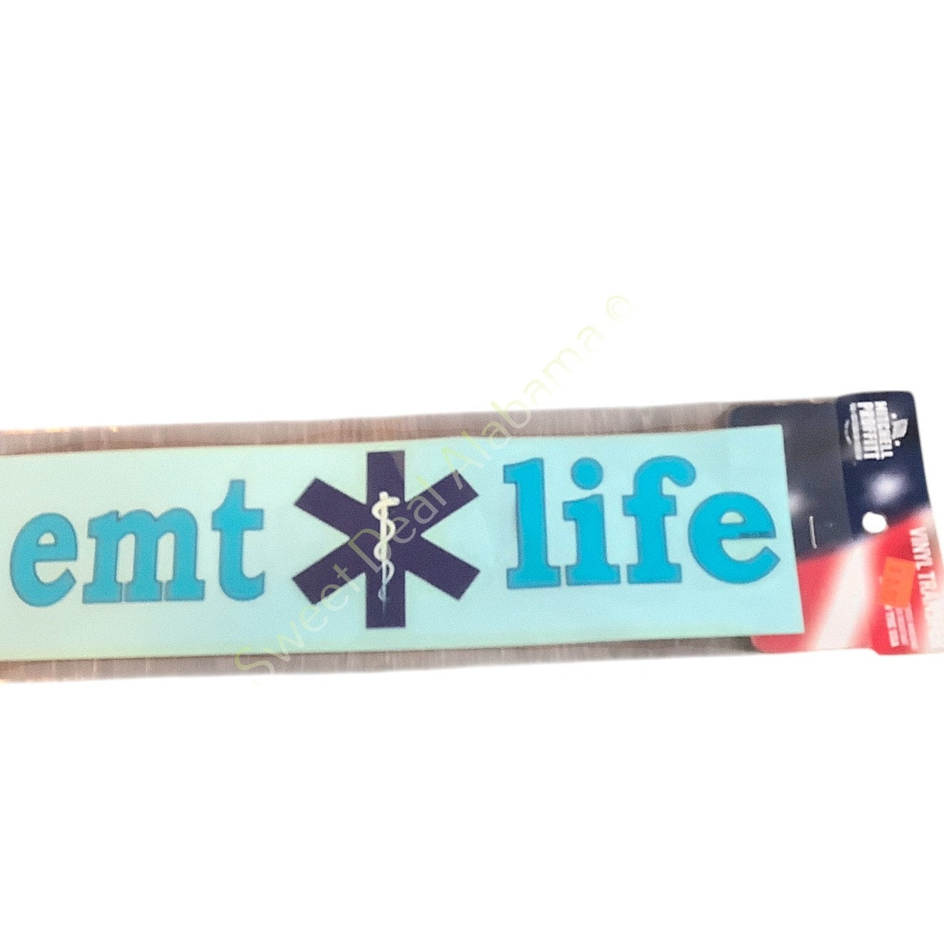 Embroidered EMT Paramedic Snap-Back Cap with "emt life" Window Vinyl Transfer