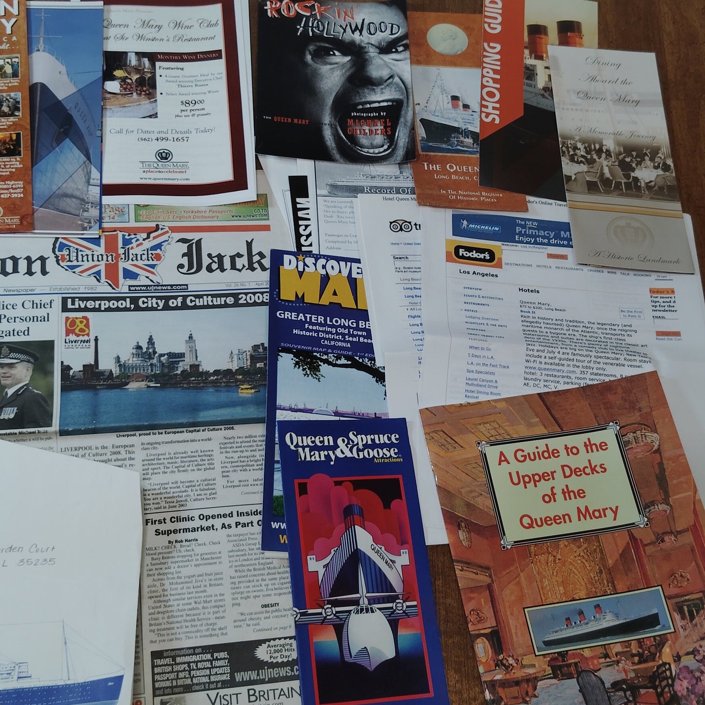 Queen Mary 2008 Cruise Ephemera Collection - Souvenirs & Promotional Materials