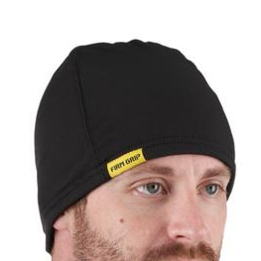 Firm Grip Unisex Black Performance Beanie Hat, Cap, Poly/Spandex Blend