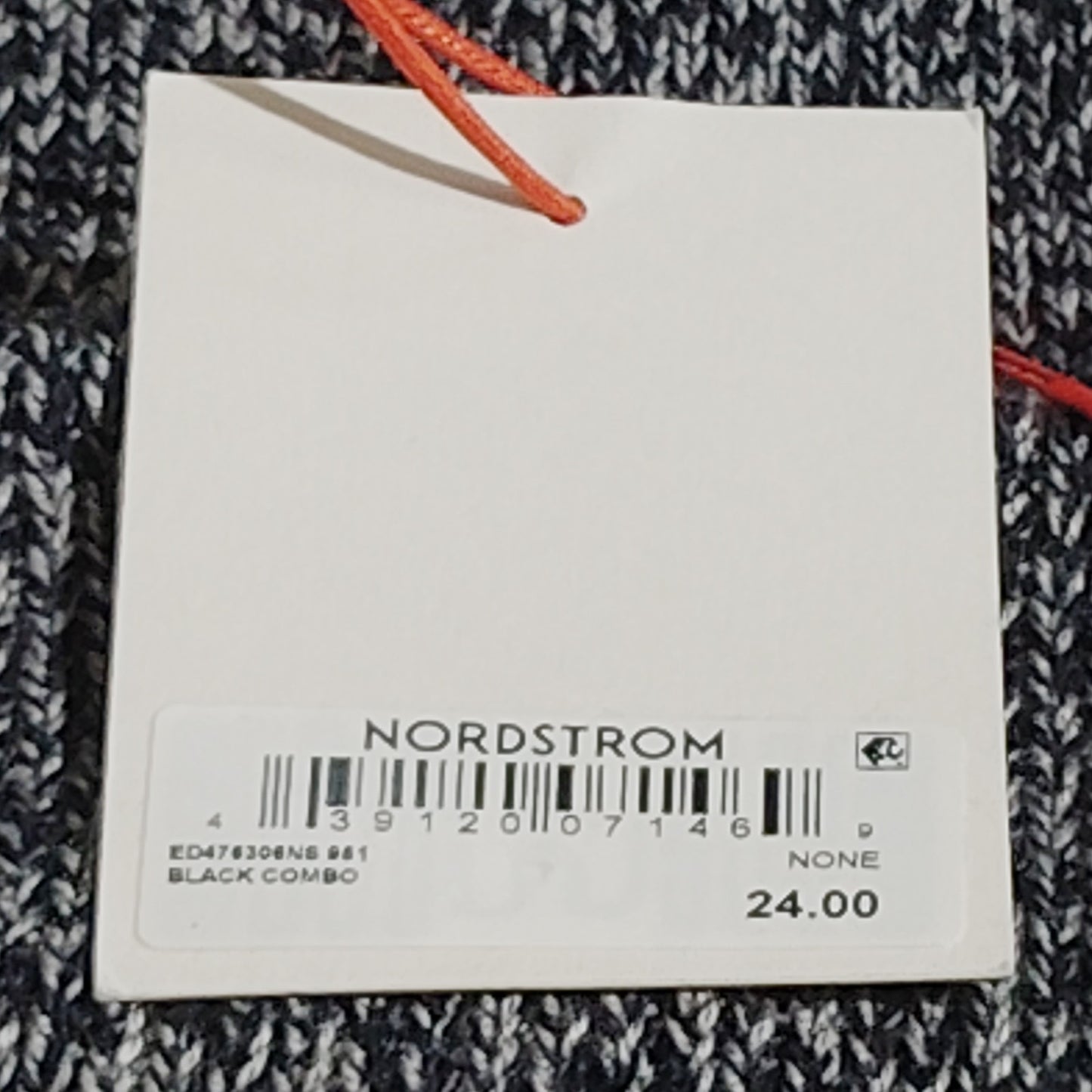 Open Edit Marled Recycled‑Blend Beanie – Black Combo – Soft Knit Winter Hat NWT