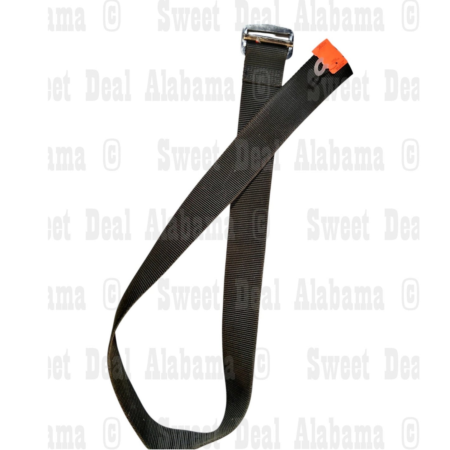 Military 38" Black Webbing Strap – 1-11/16" Wide, Metal Buckle, Utility Tie-Down