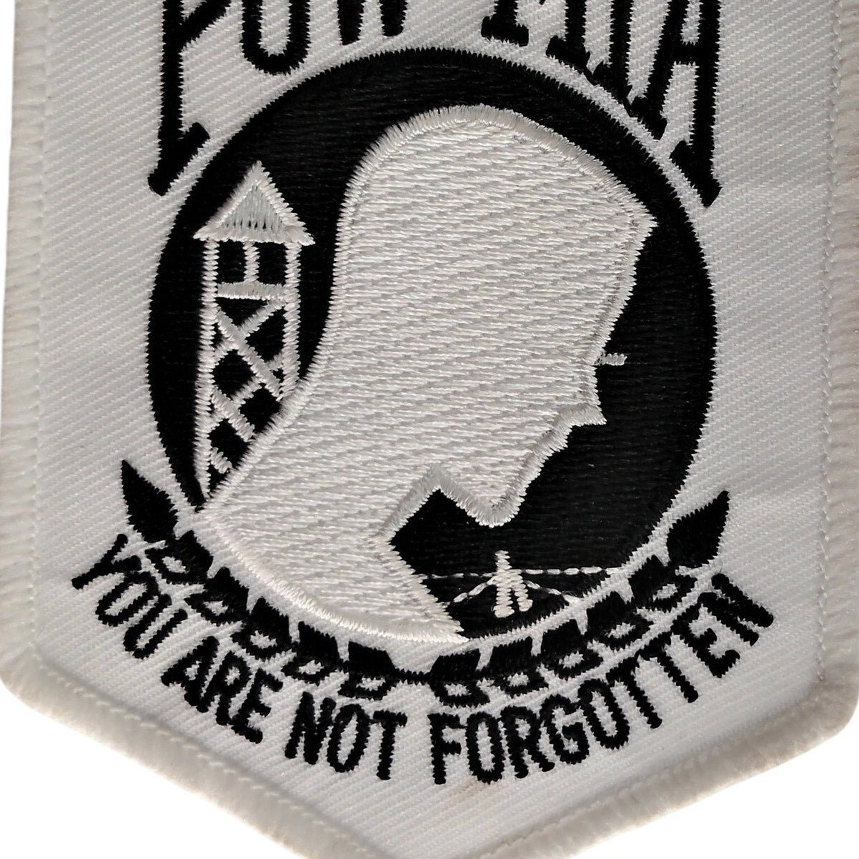 POW MIA Patch Novelty You Are Not Forgotten 4" × 3" Embroidered Iron‑On/Sew‑On