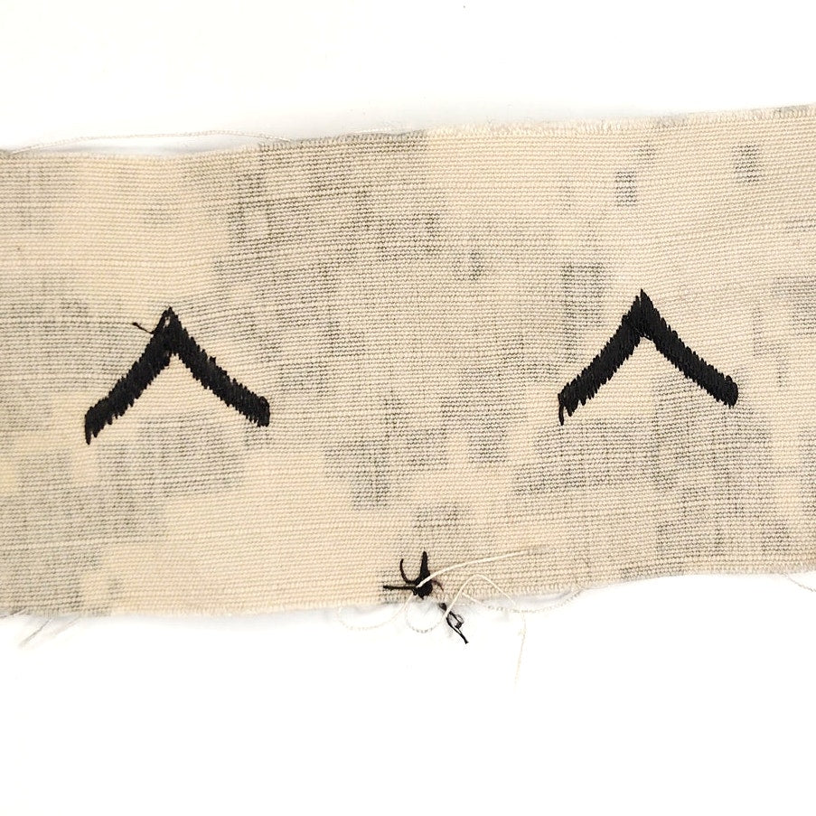 US Army PV1 E‑1 Subdued Rank Patch Strip Black on ACU UCP – Sew‑On 4‑1/4"