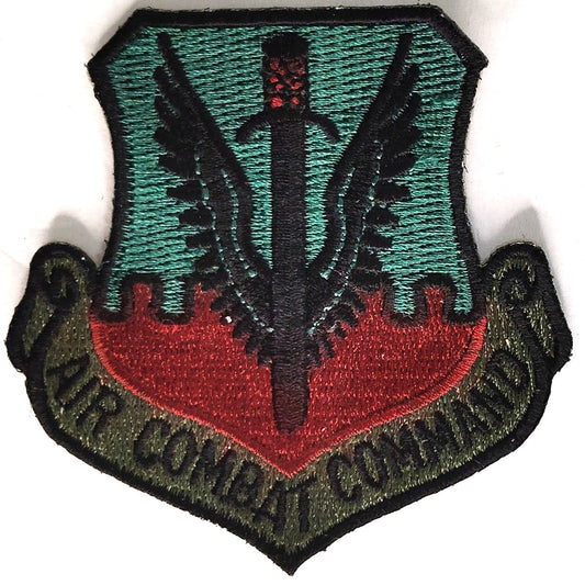 USAF Air Combat Command Novelty Patch Subdued Sword Wings 2‑7/8" × 3" Sew‑On