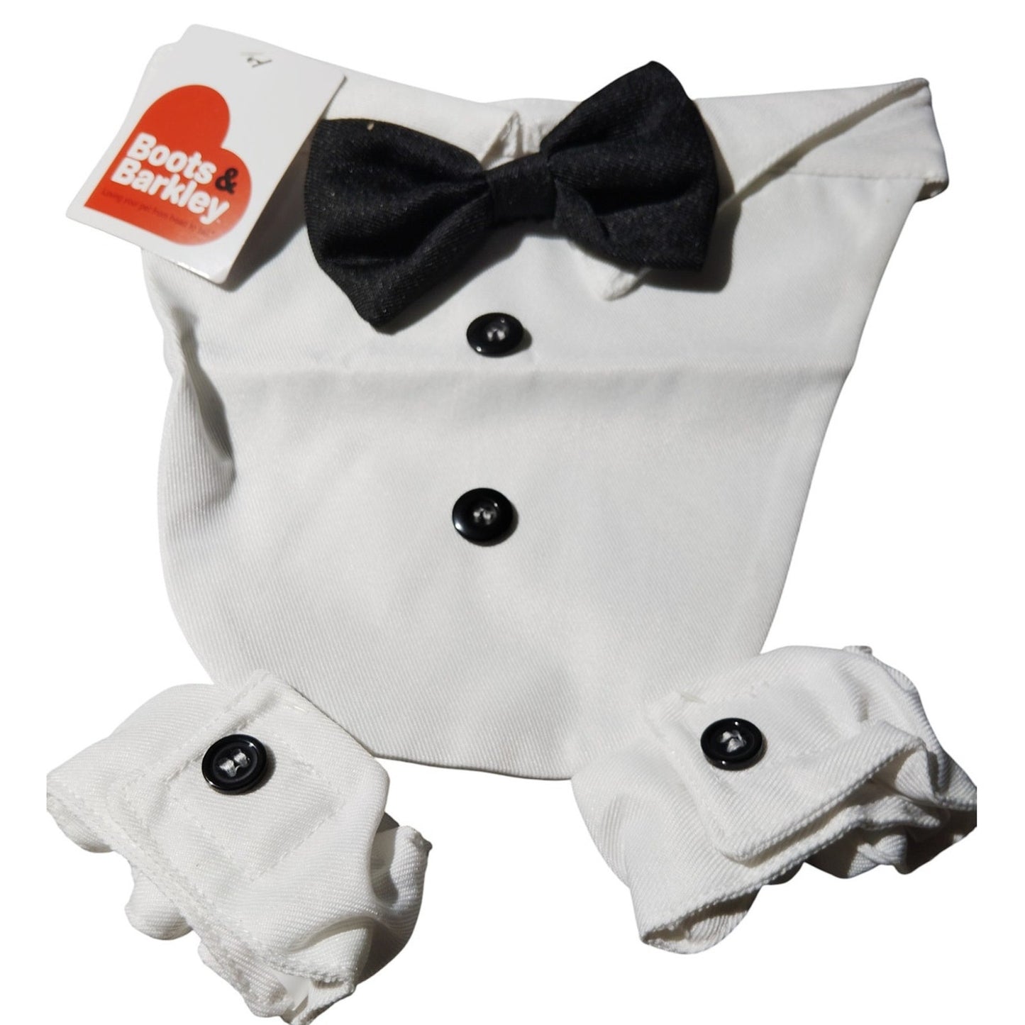 Wedding Collection Dog and Cat Suit White L/XL (Neck 18–24") 3-Piece Set