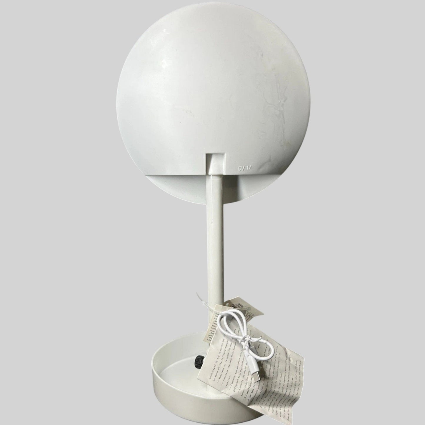 LED Makeup Mirror with Phone Holder and Storage Cup, White, Model #234-10-7298