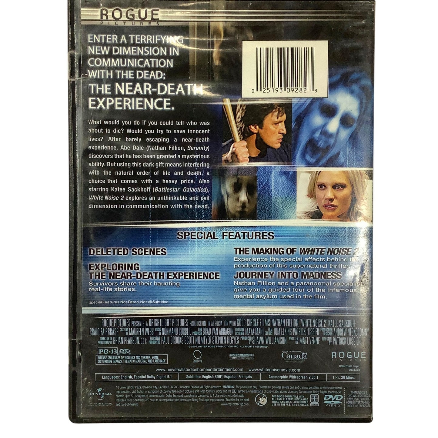 White Noise 2 [DVD 2007] PG-13, 99 Min. of Horror, Mystery & Suspense/Thrillers