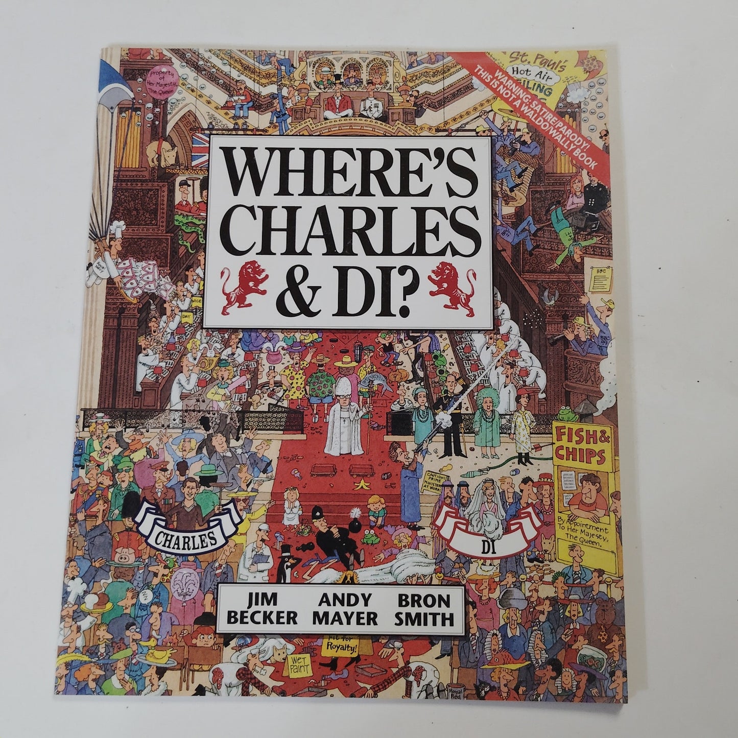 Where’s Charles & Di? 1992 Large Paperback Search Book 12.25" x 10"