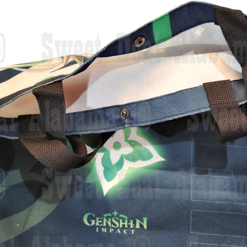 Genshin Impact Nahida Canvas Tote Bag – Double-Sided Printed, 16"H x 13"W