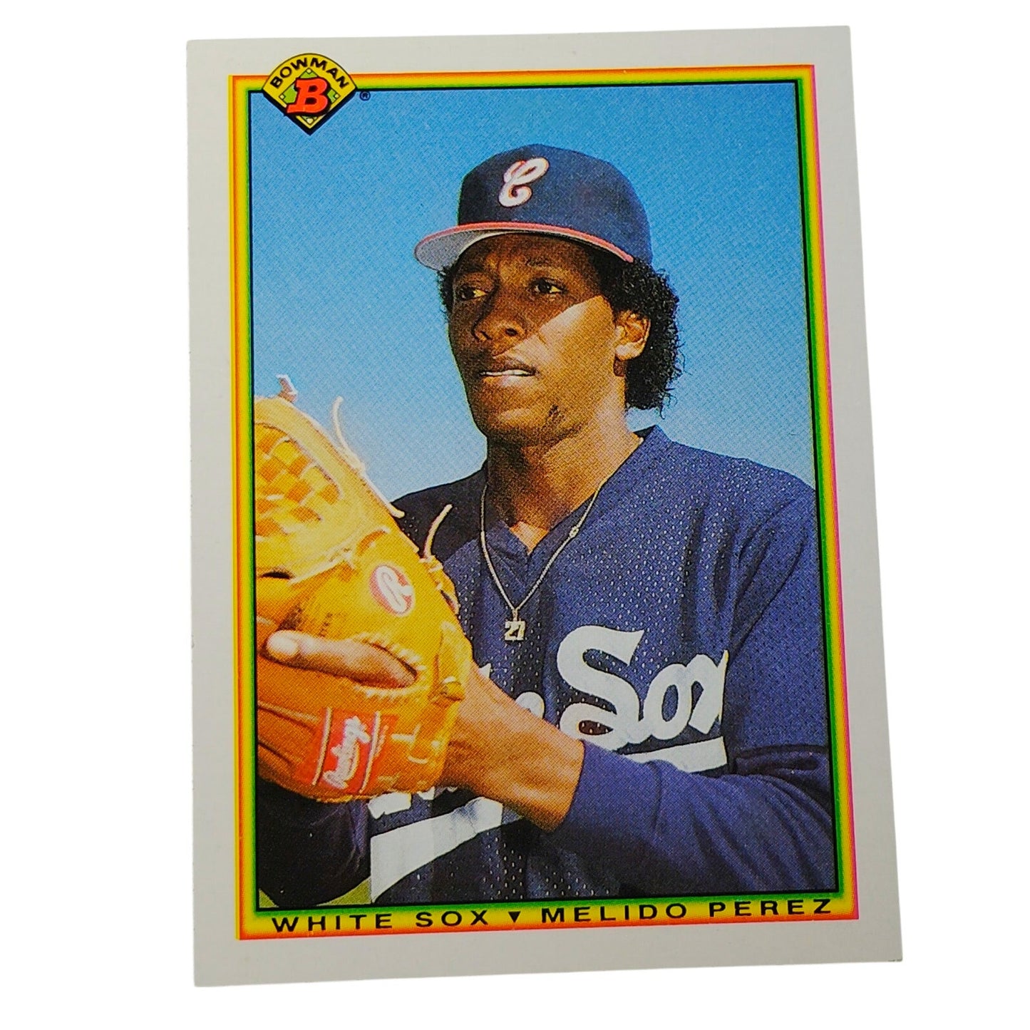 1990 Bowman Melido Perez #310 Chicago White Sox Pitcher MLB Baseball Card NM